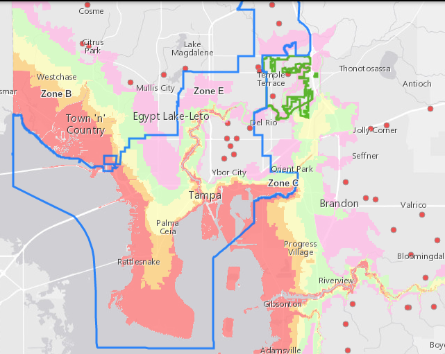 Hillsborough County Evacuation Zone Map World Map Atlas Images